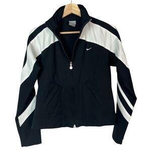 Nike Y2K Black & White Track Athletic Jacket S